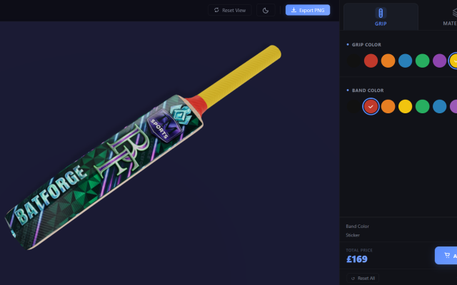 BatForge – 3D Cricket Bat Configurator