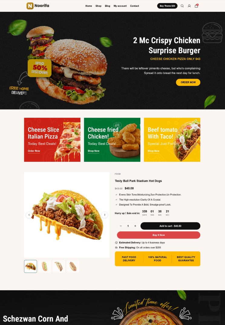 food-product-page-demo